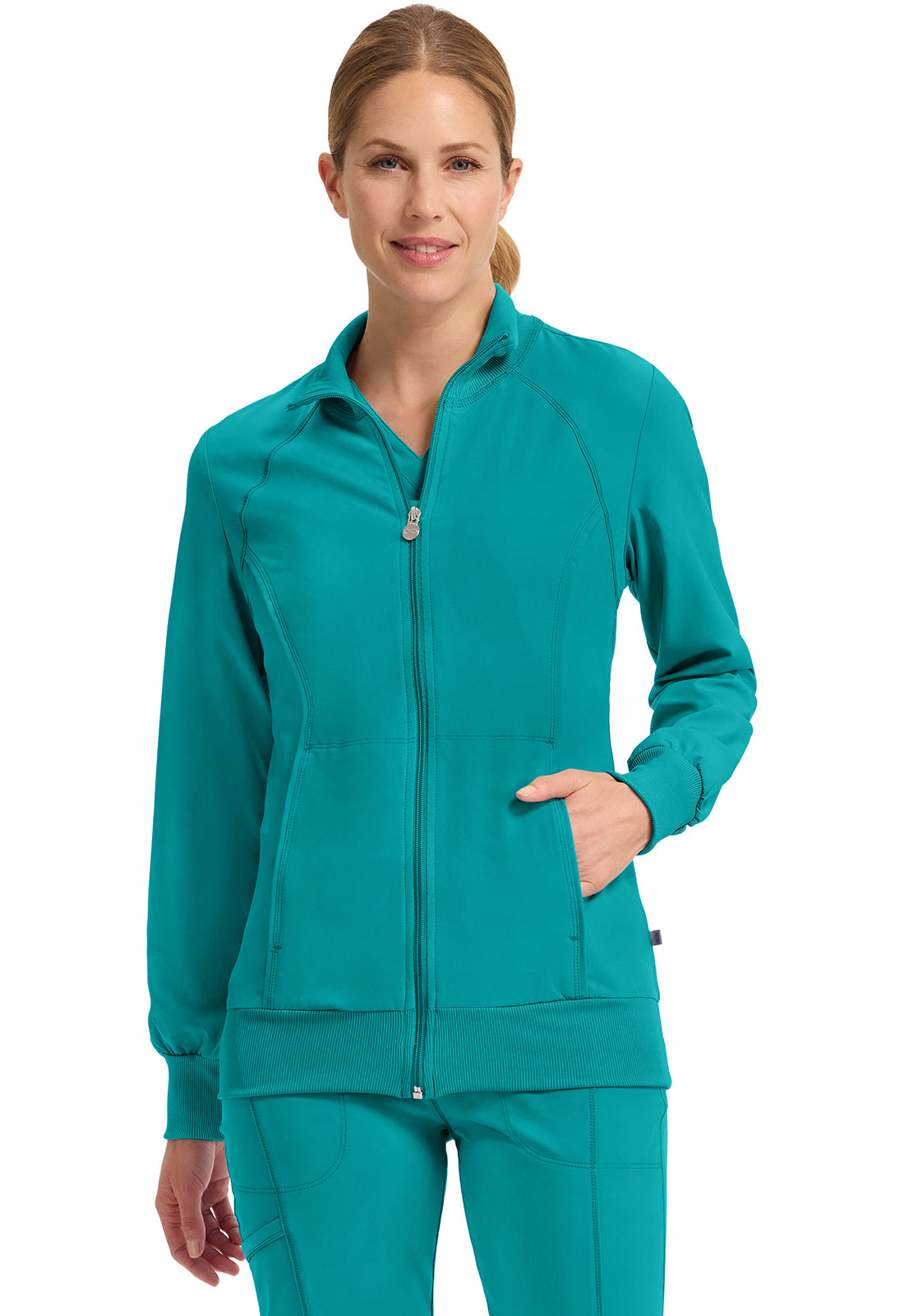 Cherokee Infinity Women's Antimicrobial Zipper Warm-Up Scrub Jacket 2391A