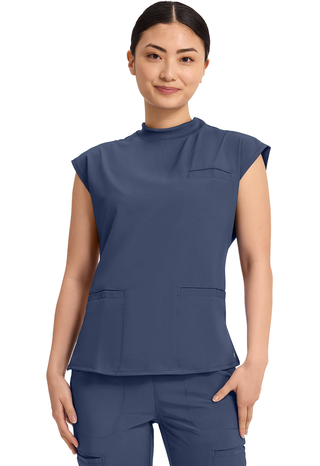 Cherokee Infinity Mock Neck Scrub Top CK742A