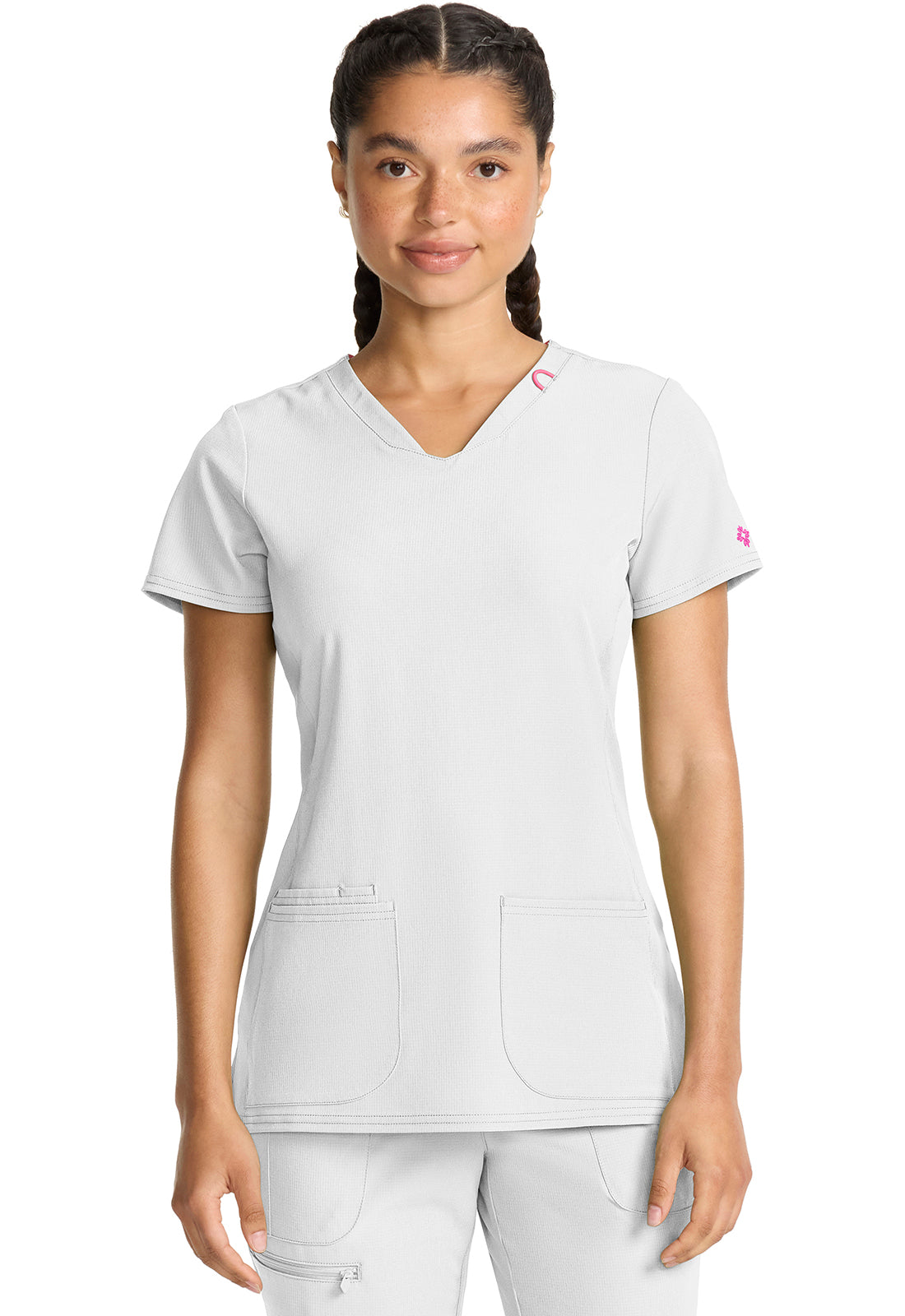MedCouture MC Amp V Neck Scrub Top MC702