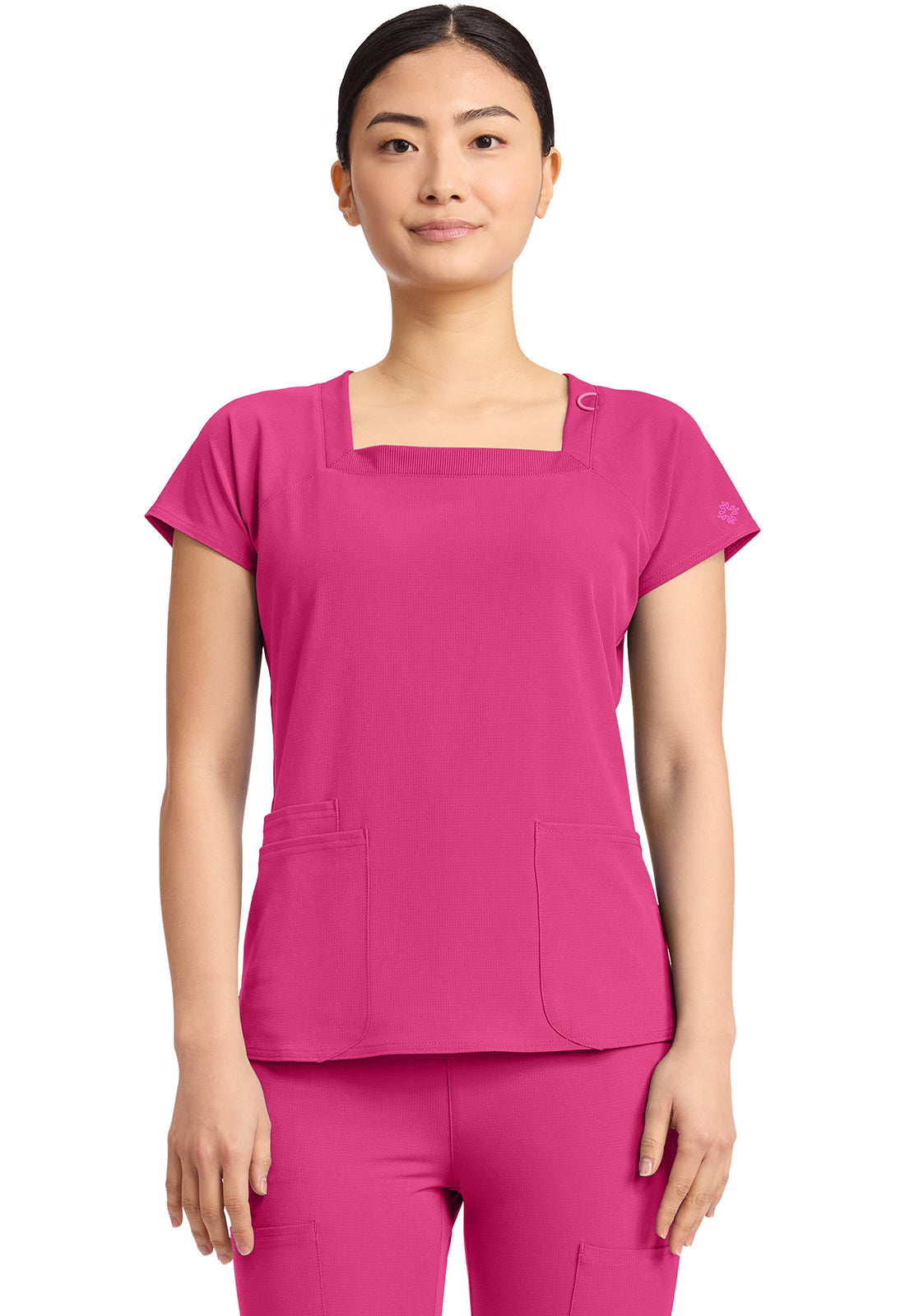 MedCouture MC Amp Square Neck Scrub Top MC704