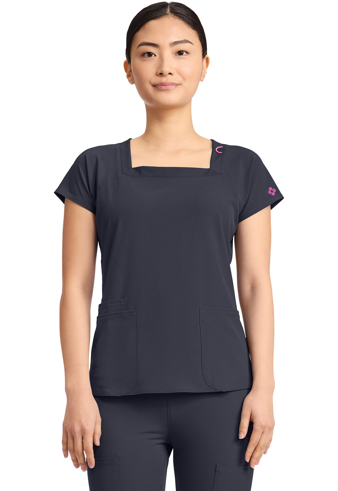 MedCouture MC Amp Square Neck Scrub Top MC704