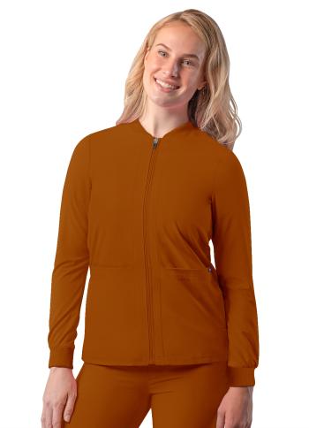 Ladies Addition by Adar Bomber Zipper Scrub Jacket A6200
