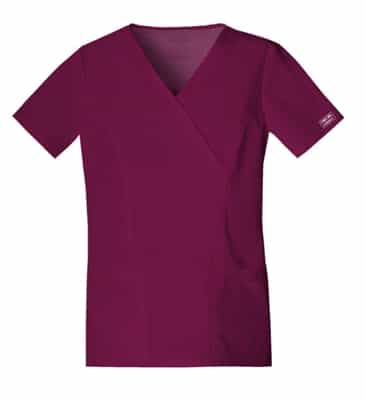 Cherokee Workwear Women's Mock Wrap Princess Scrub Top 4728