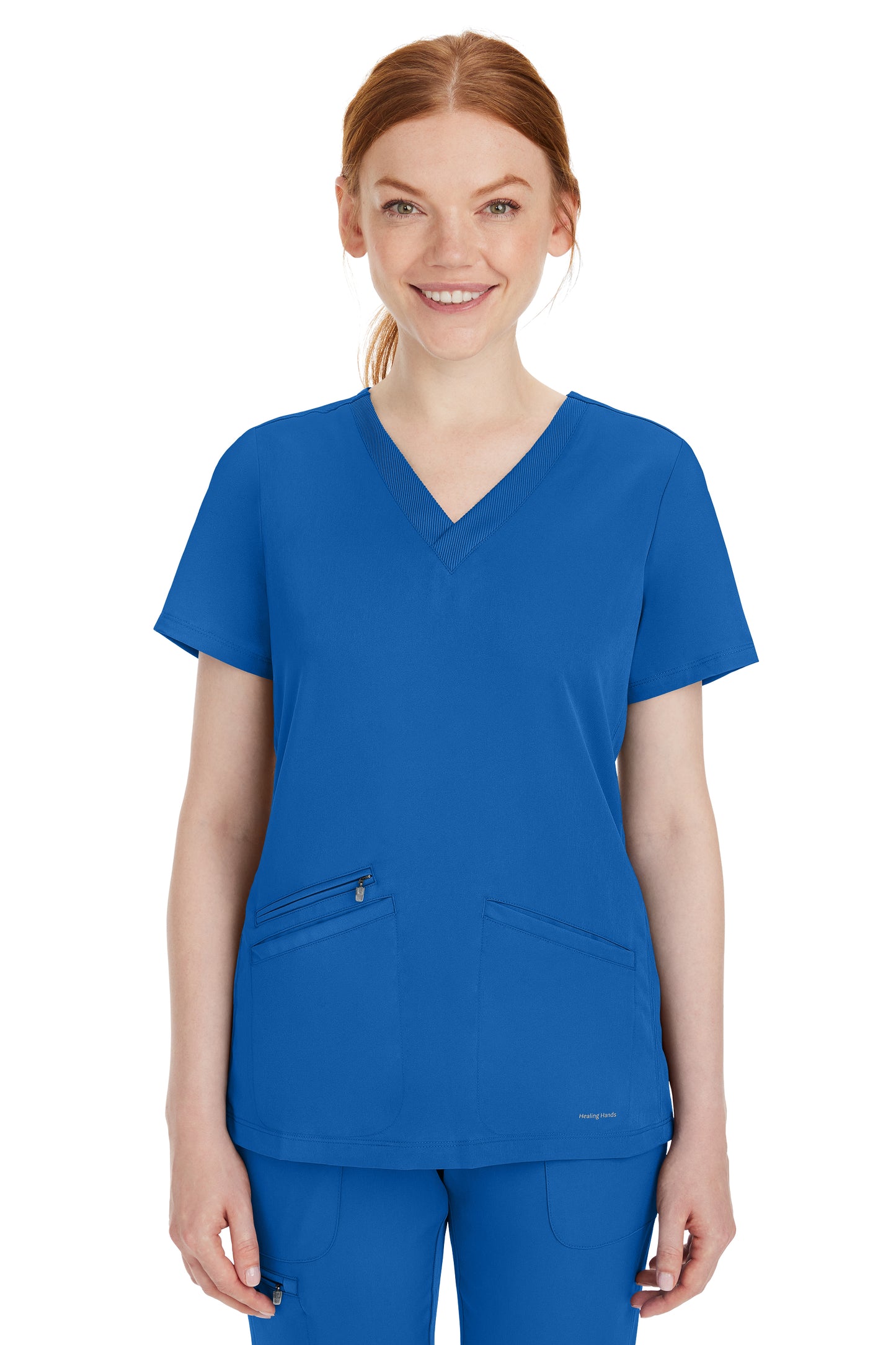 Healing Hands Mariah Rib V Neck Scrub Top 2530