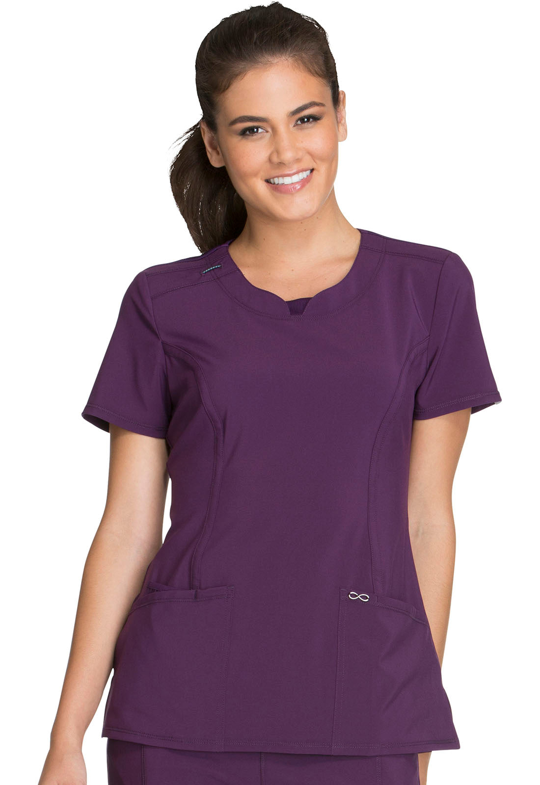 Cherokee Antimicrobial Round Neck Scrub Top 2624A