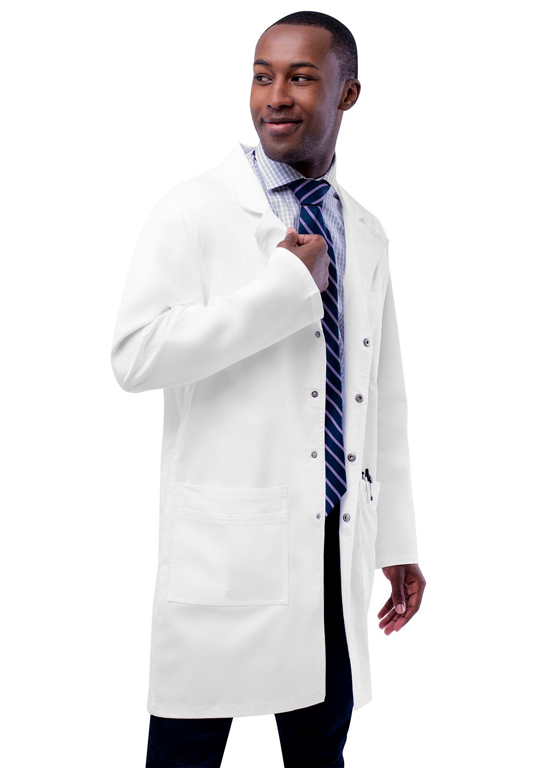 Large Size Scrubs Unisex Lab Coat – Traditional Collar- snap or