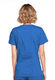 Cherokee Workwear Women's Mock Wrap Princess Scrub Top 4728