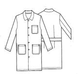 Fashion Seal Extra Long 45" Lab Coat with Back Belt 6499