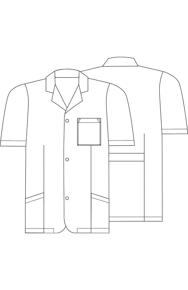 Adar 31" Unisex Short Sleeve Lab Coat 2816