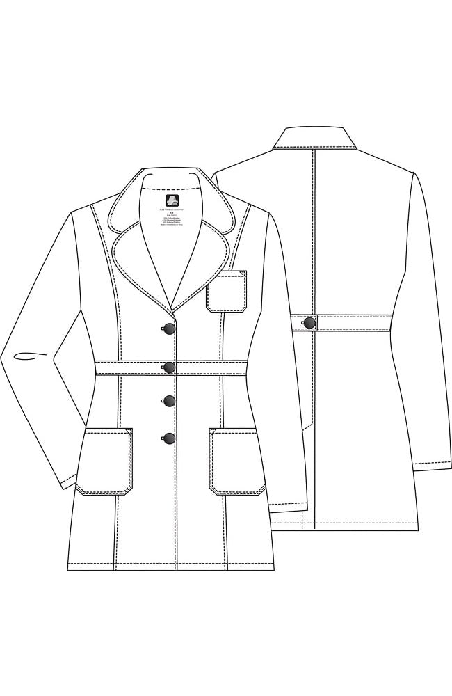 Adar Women's 33" Belted Lab Coat 2817