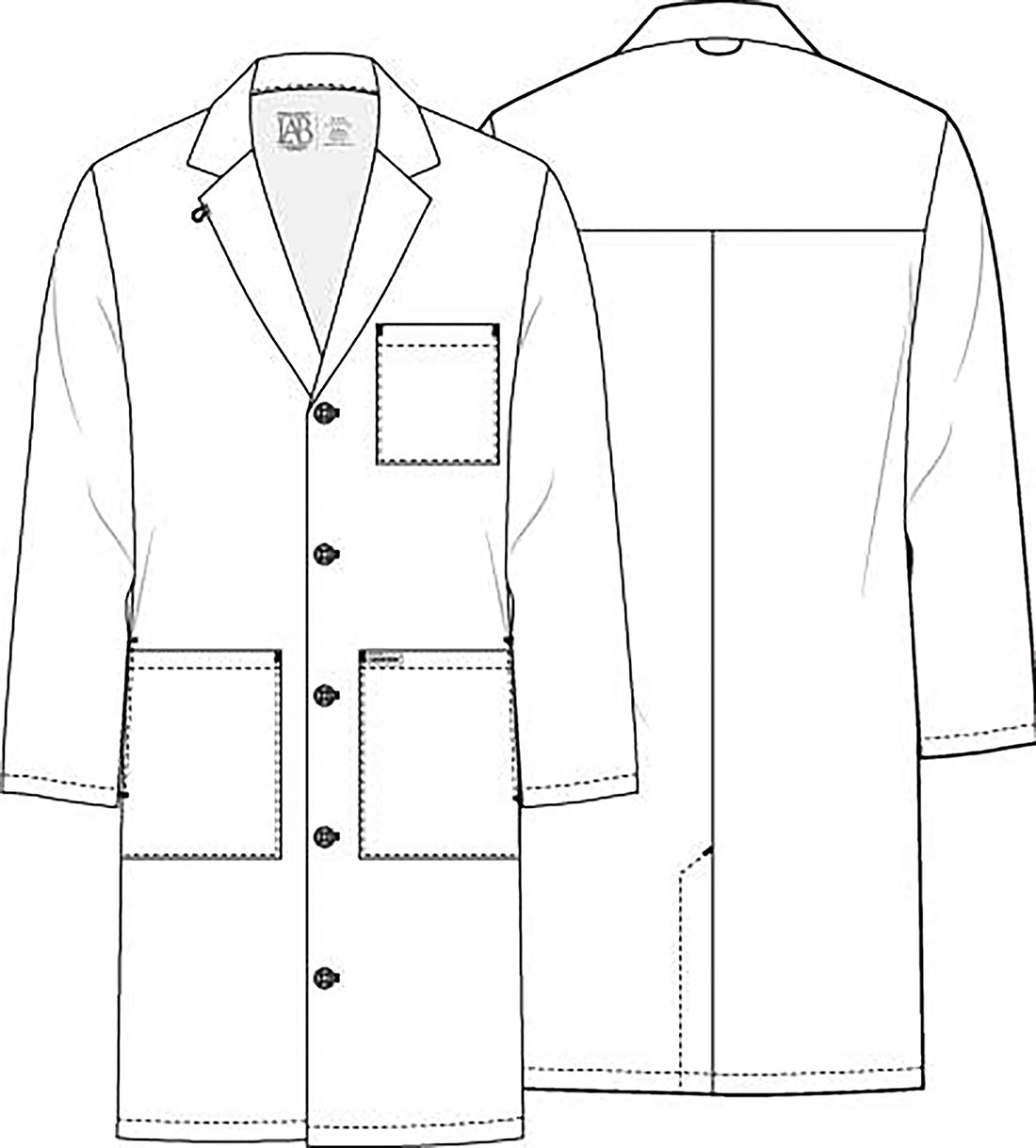 Cherokee Men's 38" Tablet Lab Coat CK412
