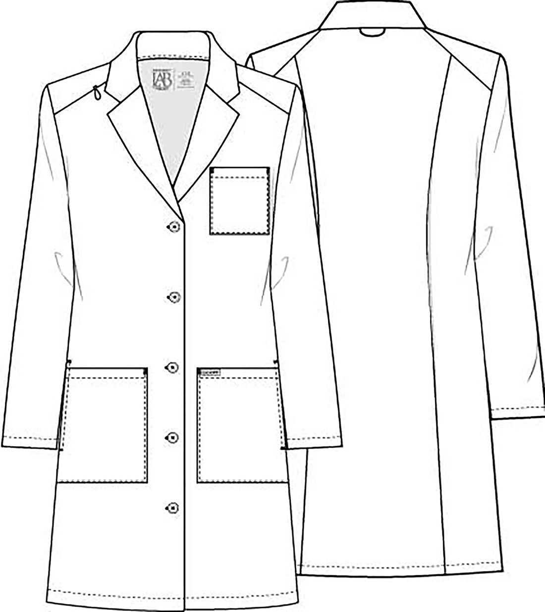 Cherokee Women's 37" iPad No Belt Lab Coat CK421