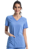 Cherokee Women's V Neck Knit Panel Scrub Top CK605