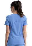 Cherokee Women's V Neck Knit Panel Scrub Top CK605