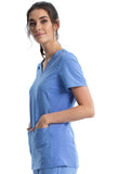 Cherokee Women's V Neck Knit Panel Scrub Top CK605