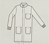 Fashion Seal Texture Shield D-STAT Protective NAVY  Lab Coat 6425