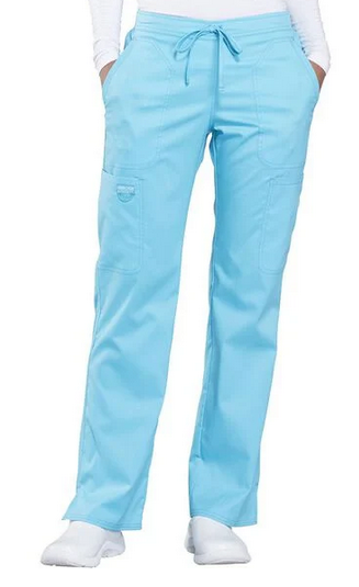 Cherokee Workwear Women's Mid-Rise Cargo Drawstring Pants WW120