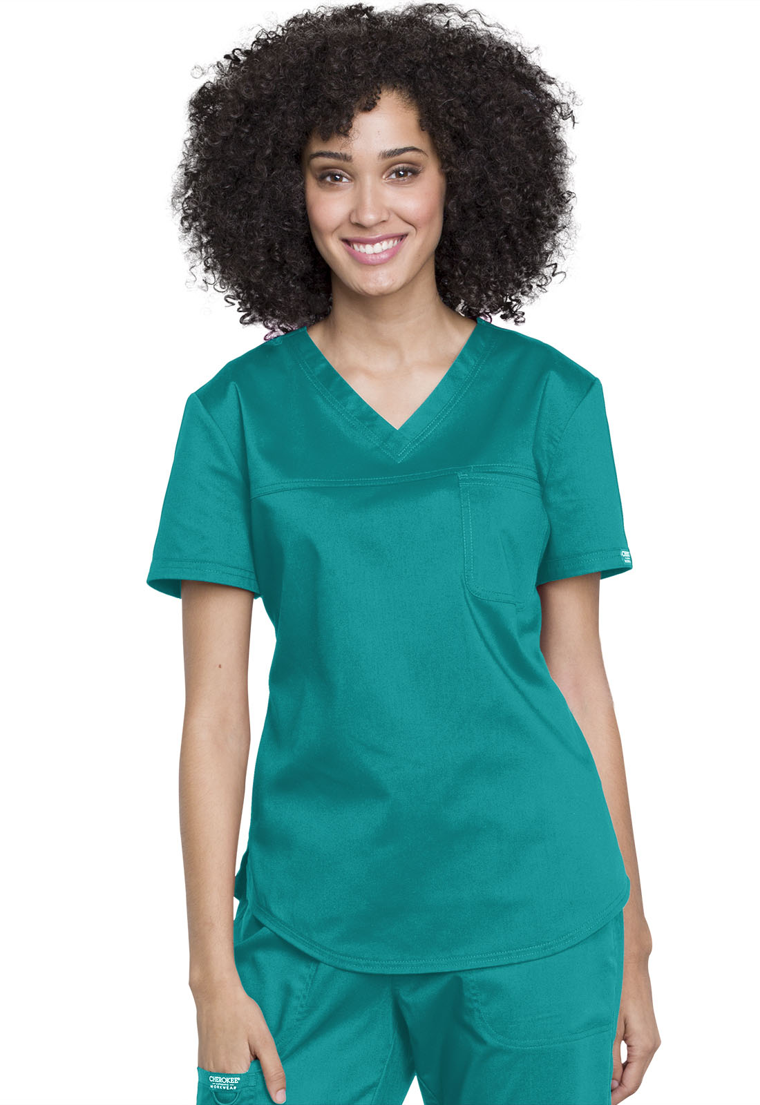 Cherokee Women's V-Neck Tuck-In Solid Scrub Top WW657