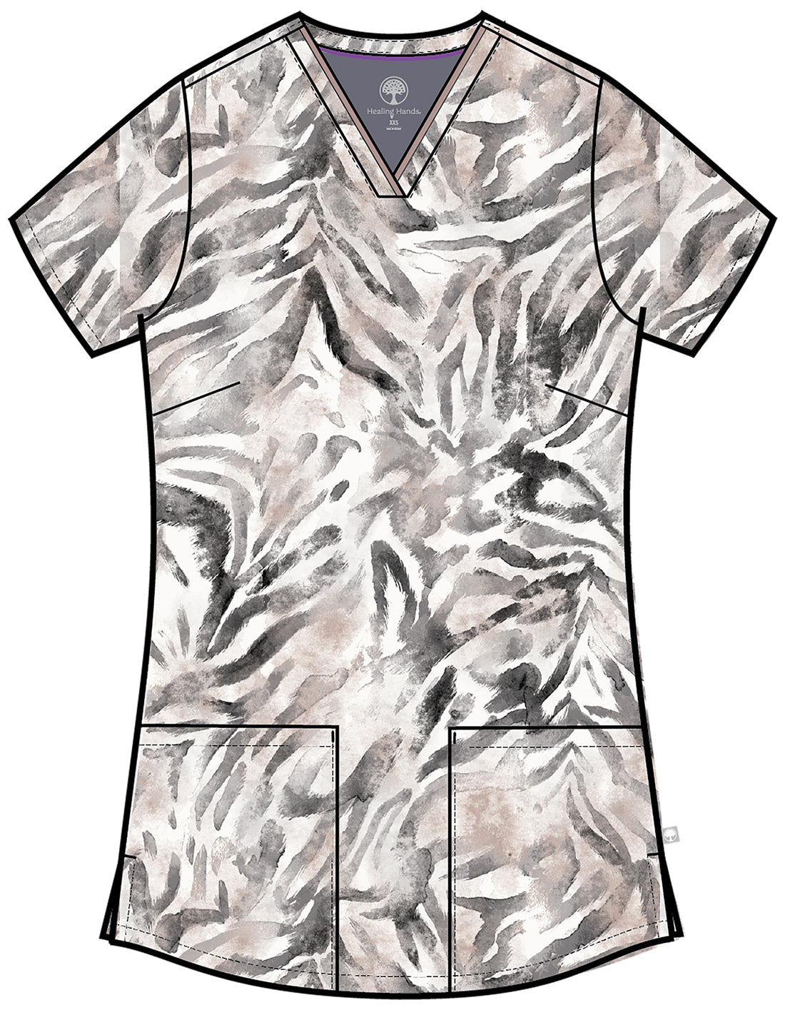 Healing Hands Purple Label Serene Safari Top 2266
