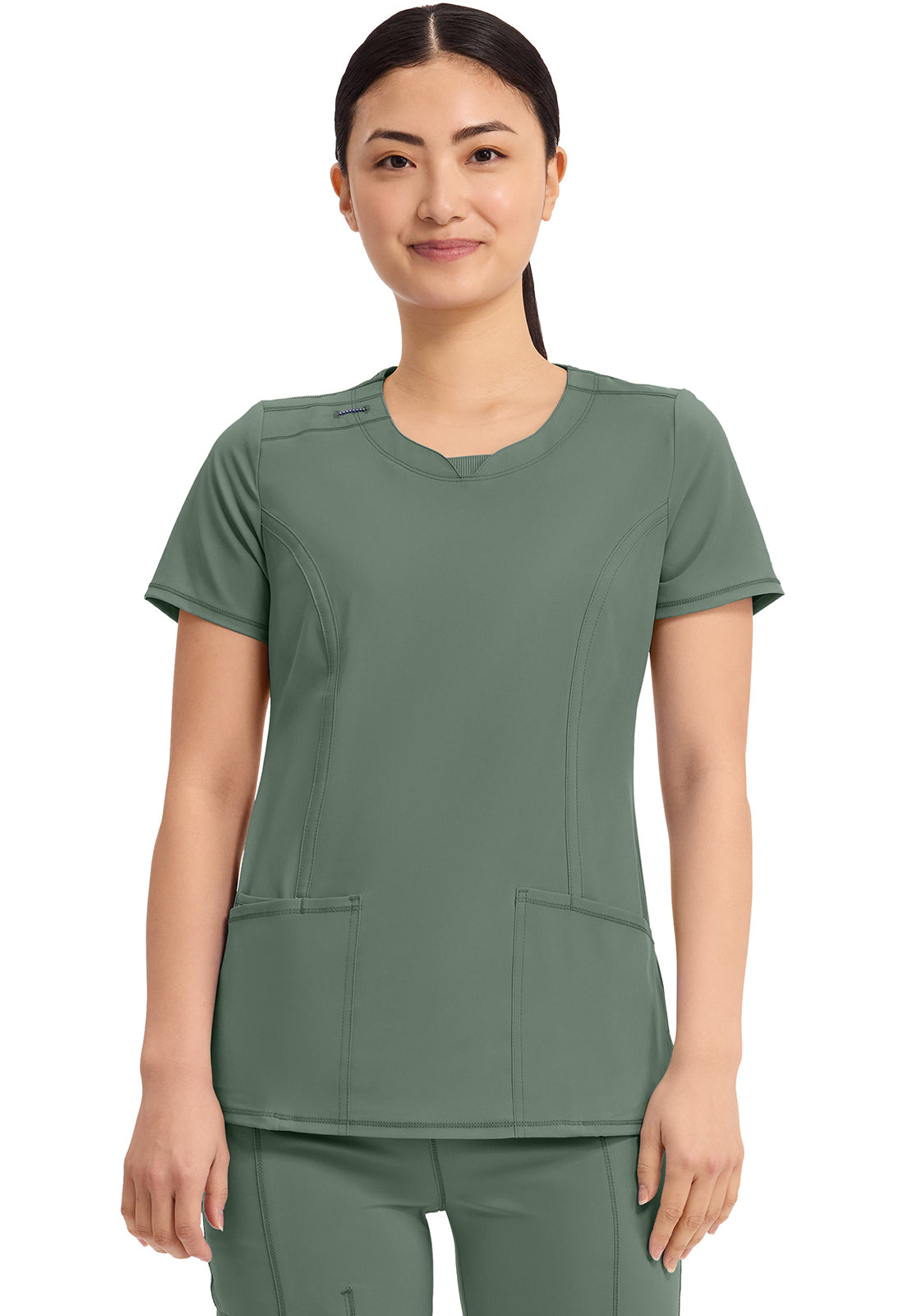 Cherokee Antimicrobial Round Neck Scrub Top 2624A