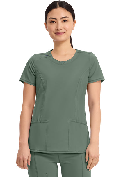 Cherokee Antimicrobial Round Neck Scrub Top 2624A