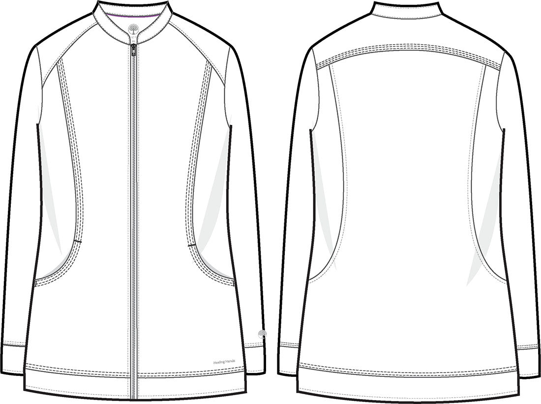 Healing Hands Purple Label Dakota Zipper Warm Up Jacket 5038