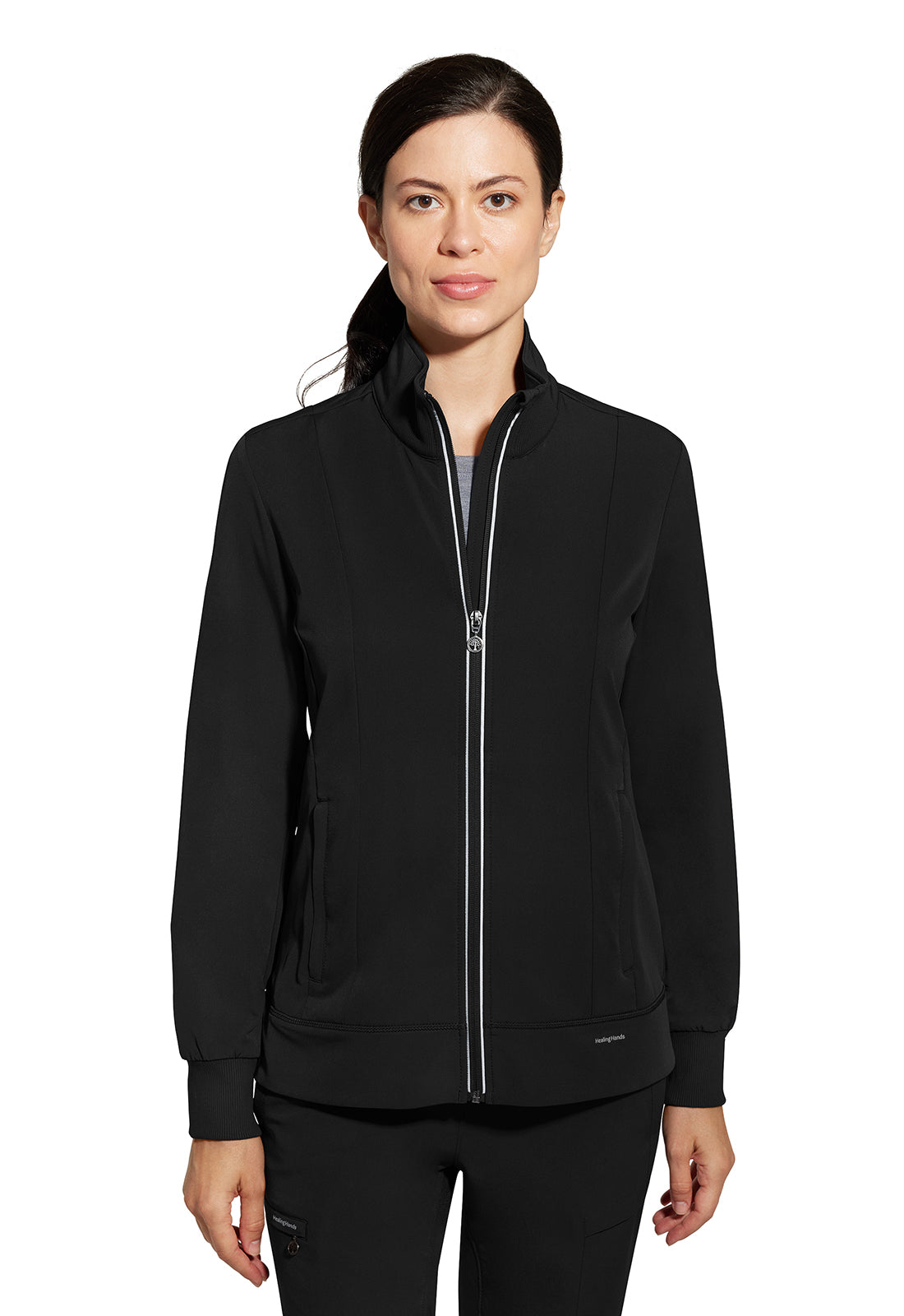 Healing Hands Carly Zip Front Scrub Jacket 5068