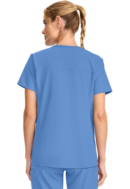 Cherokee Maternity Mock Wrap Scrub Top CK701A