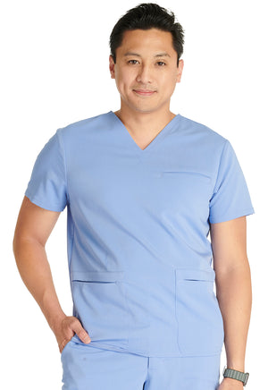 Cherokee Atmos Men's Antimicrobial V-Neck Scrub Top CK719A