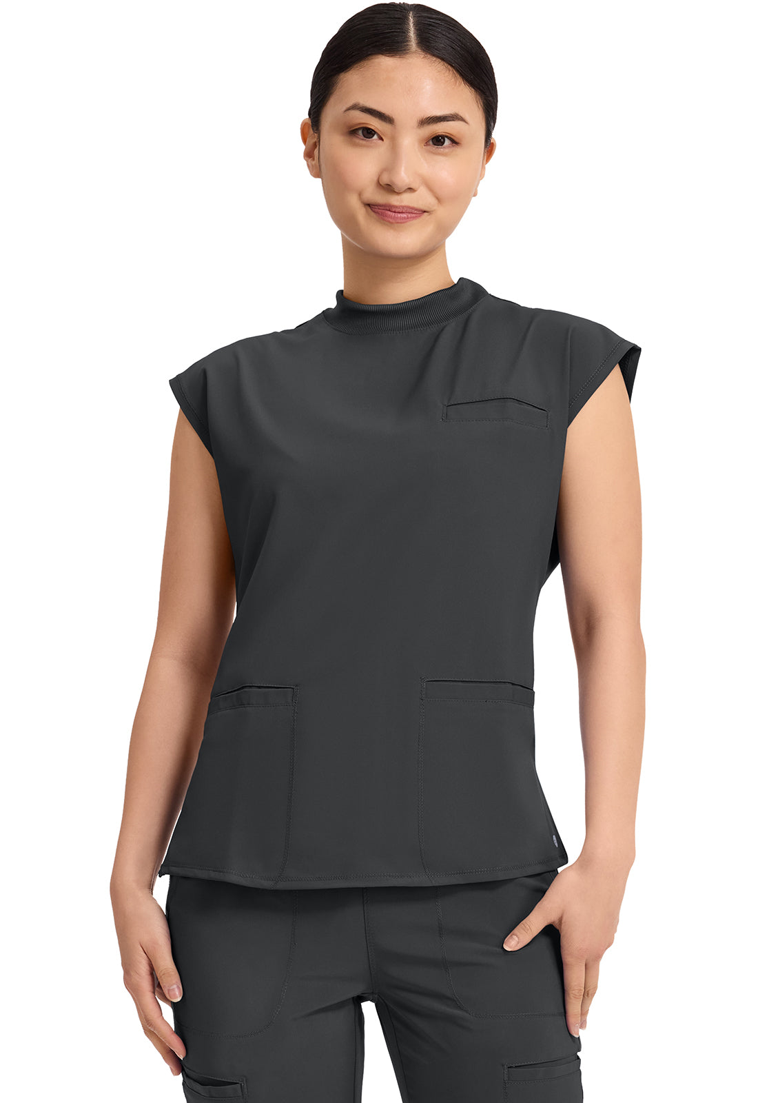Cherokee Infinity Mock Neck Scrub Top CK742A
