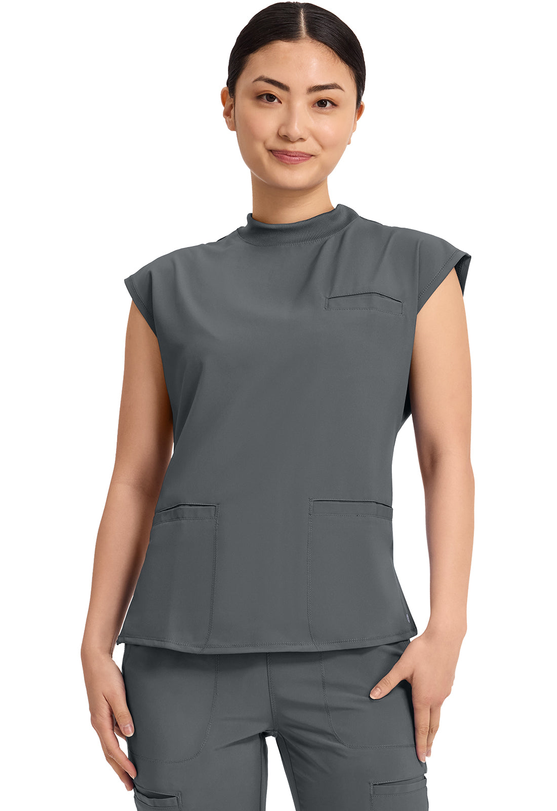 Cherokee Infinity Mock Neck Scrub Top CK742A