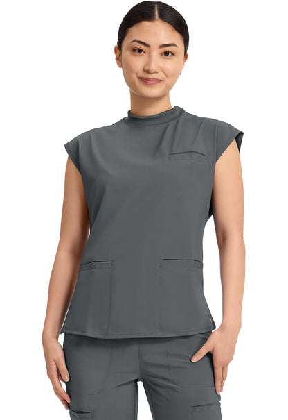 Cherokee Infinity Mock Neck Scrub Top CK742A