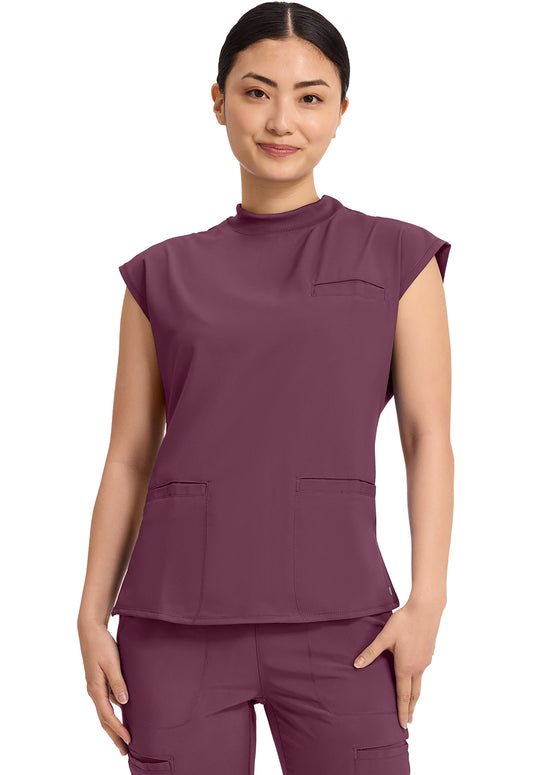 Cherokee Infinity Mock Neck Scrub Top CK742A
