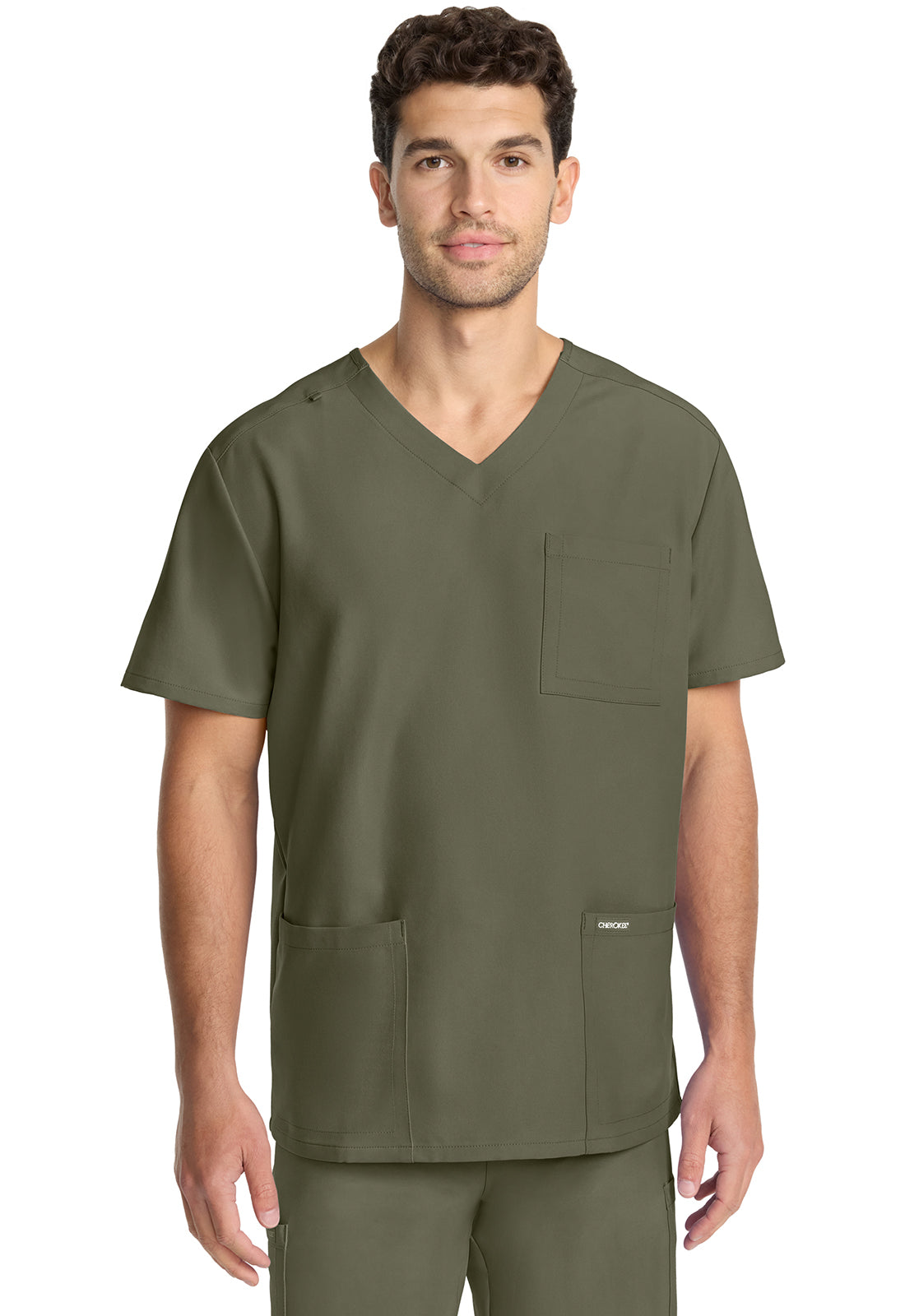 Cherokee Ulltra Men's 3 Pocket V-Neck Scrub Top CK783
