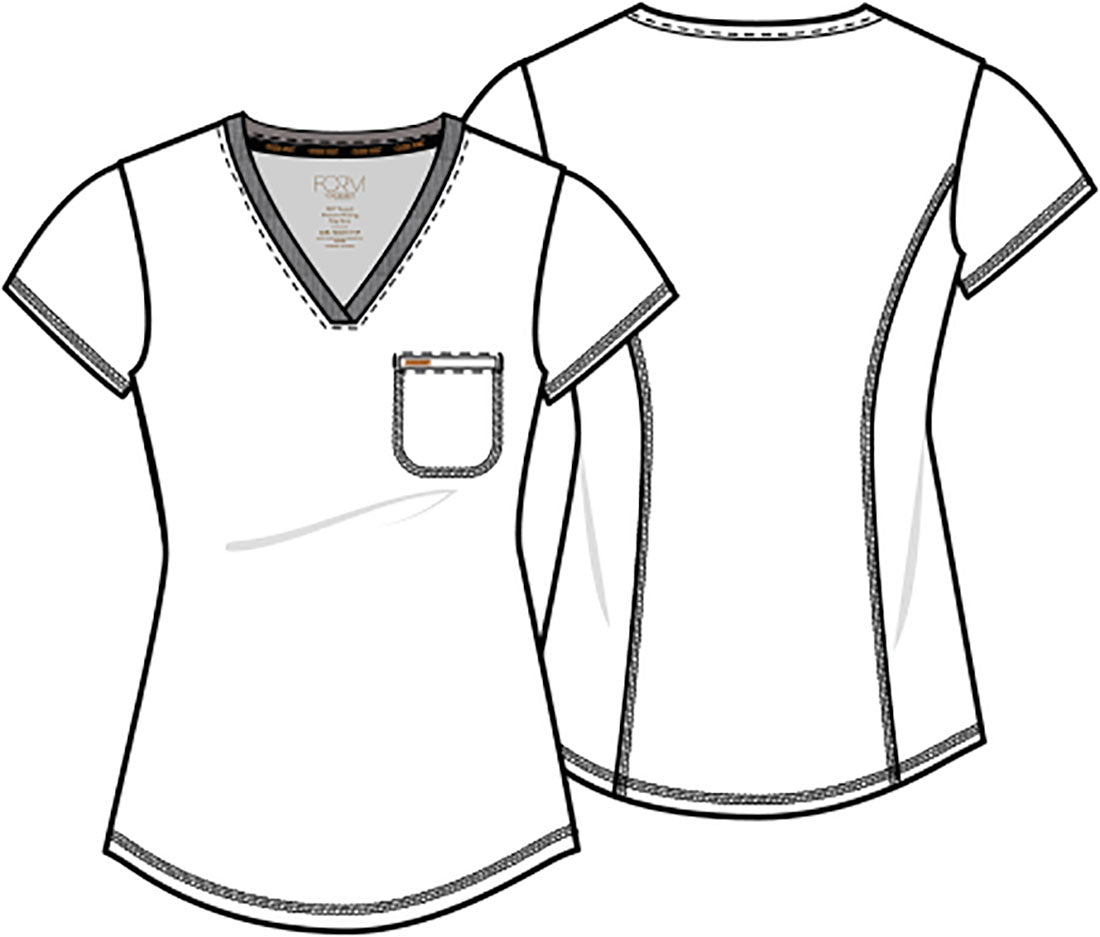 Cherokee FORM Women's Tuckable V Neck Scrub Top CK819