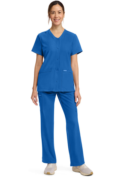 Cherokee Ulltra Women's 2 Pocket SNAP Front Scrub Top CK844A