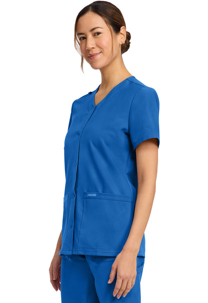 Cherokee Ulltra Women's 2 Pocket SNAP Front Scrub Top CK844A