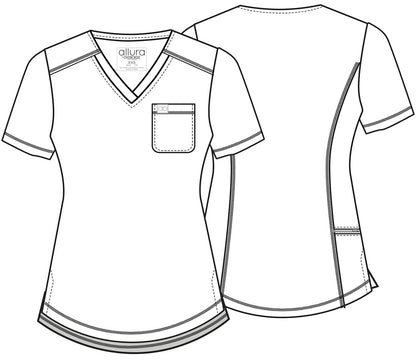 Cherokee Allura Ladies Tuckable V-Neck Top CKA690