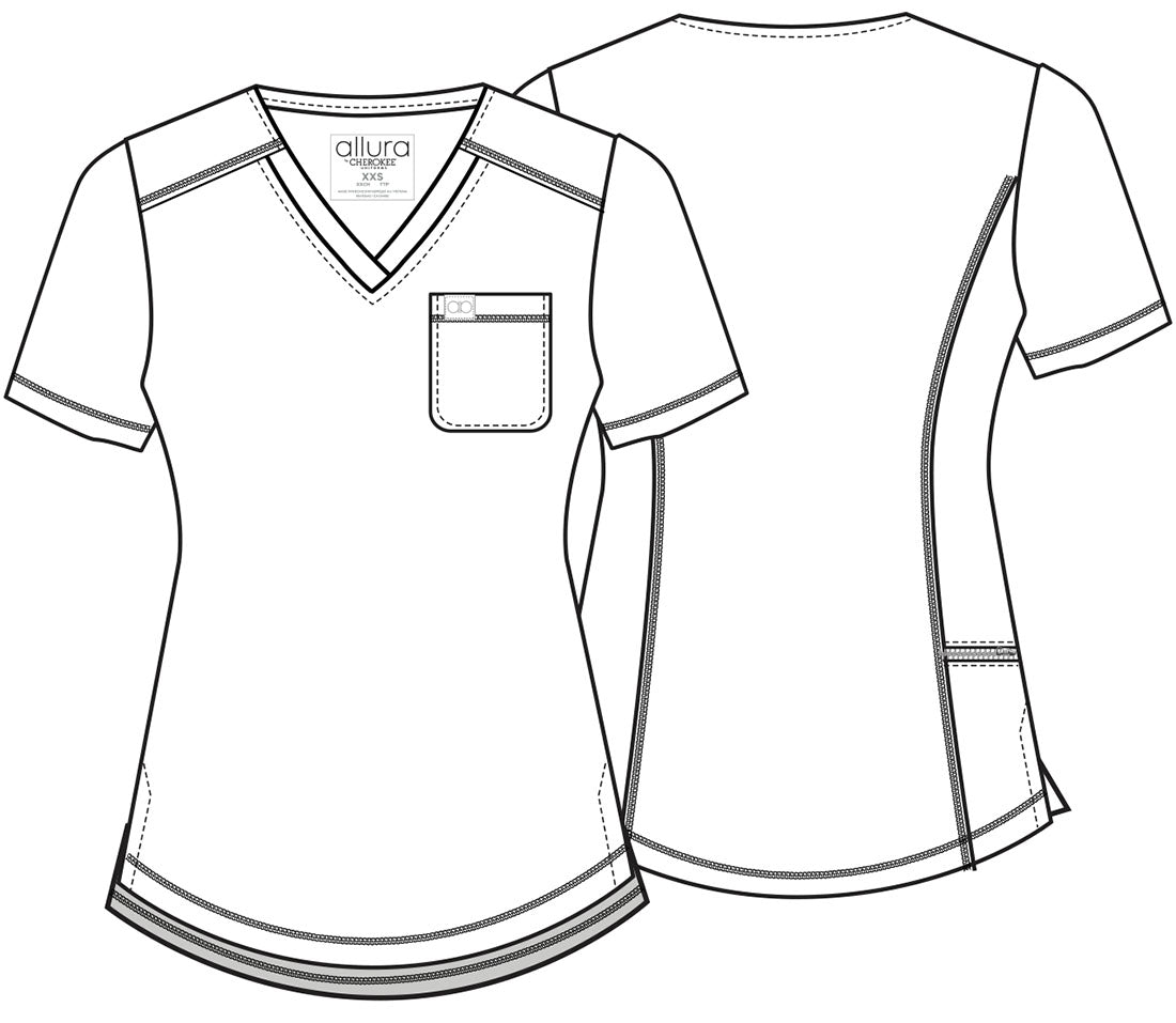 Cherokee Allura Ladies Tuckable V-Neck Top CKA690