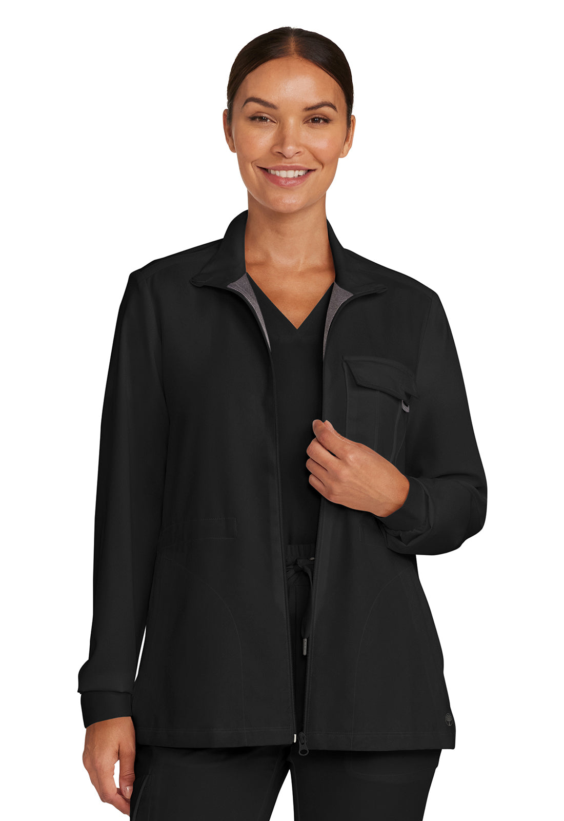 Healing Hands Quest Ladies Zip Front Scrub Jacket HH360
