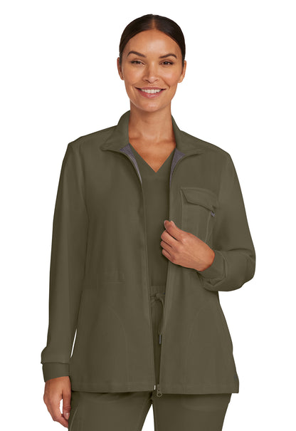Healing Hands Quest Ladies Zip Front Scrub Jacket HH360
