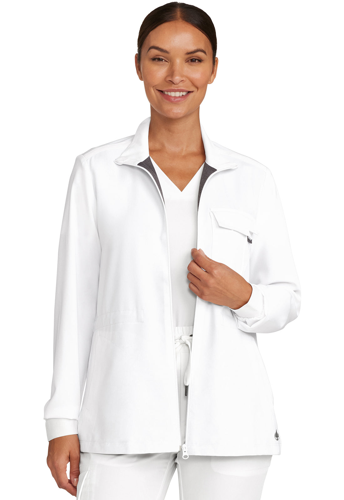 Healing Hands Quest Ladies Zip Front Scrub Jacket HH360