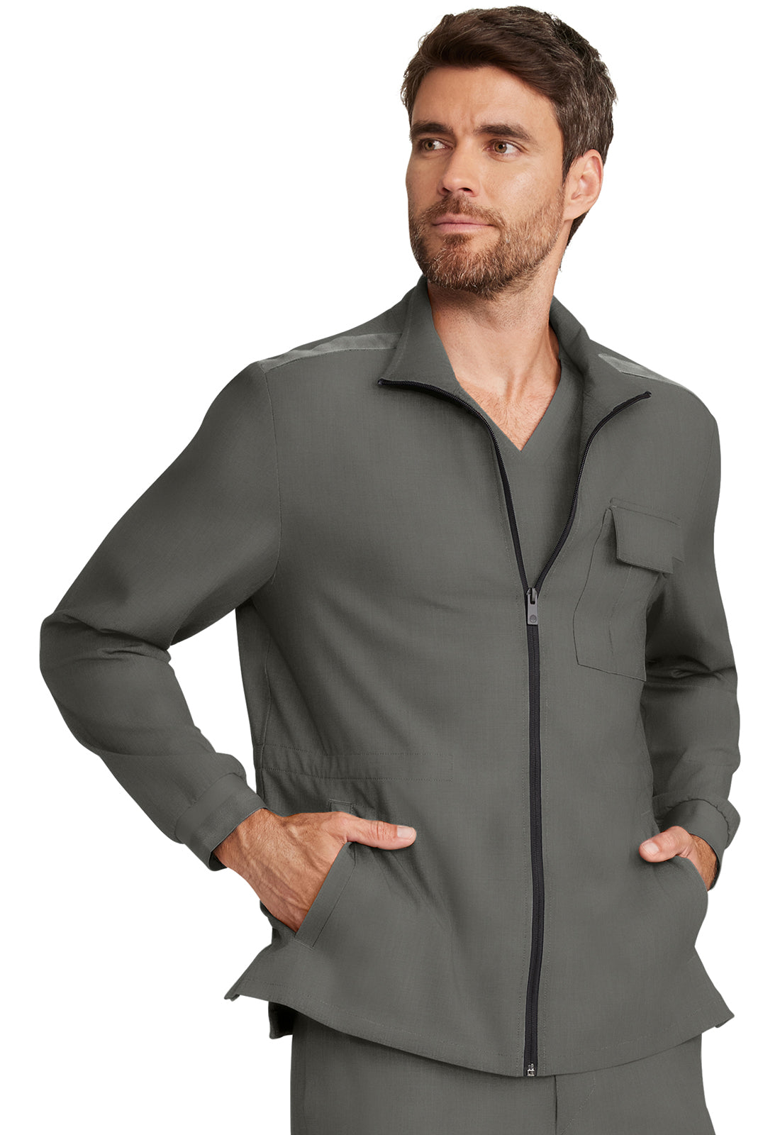 Healing Hands Quest Men's Zip Front Scrub Jacket HH361