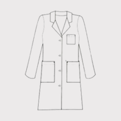 Meta Men's 44" Cotton Knot Button iPad Coat 808