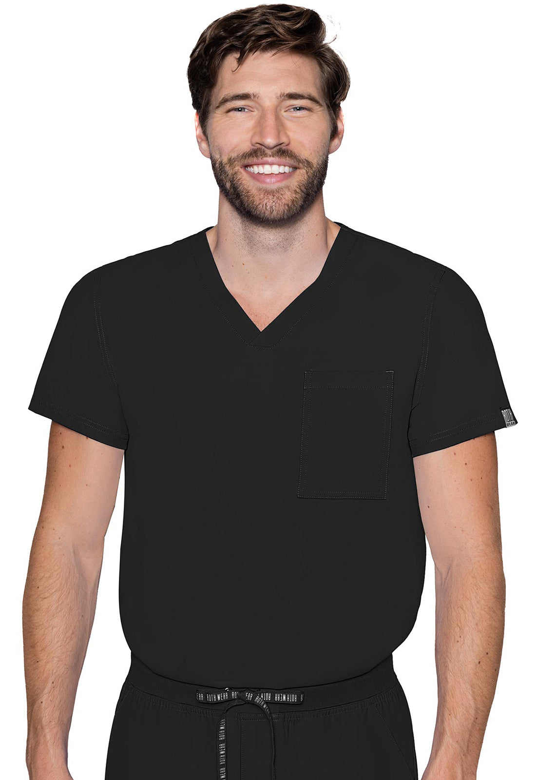 MedCouture Insight Men's Neck Scrub Top MC2478