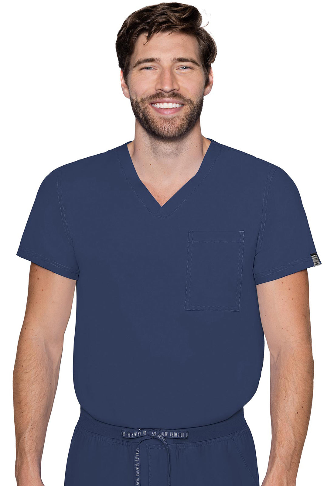 MedCouture Insight Men's Neck Scrub Top MC2478