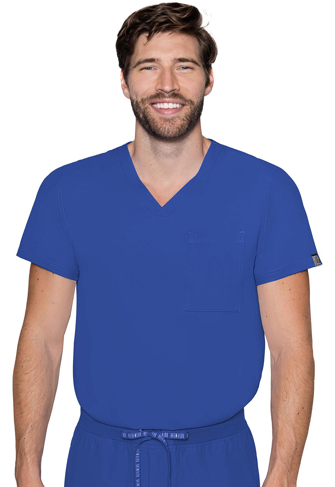 MedCouture Insight Men's Neck Scrub Top MC2478
