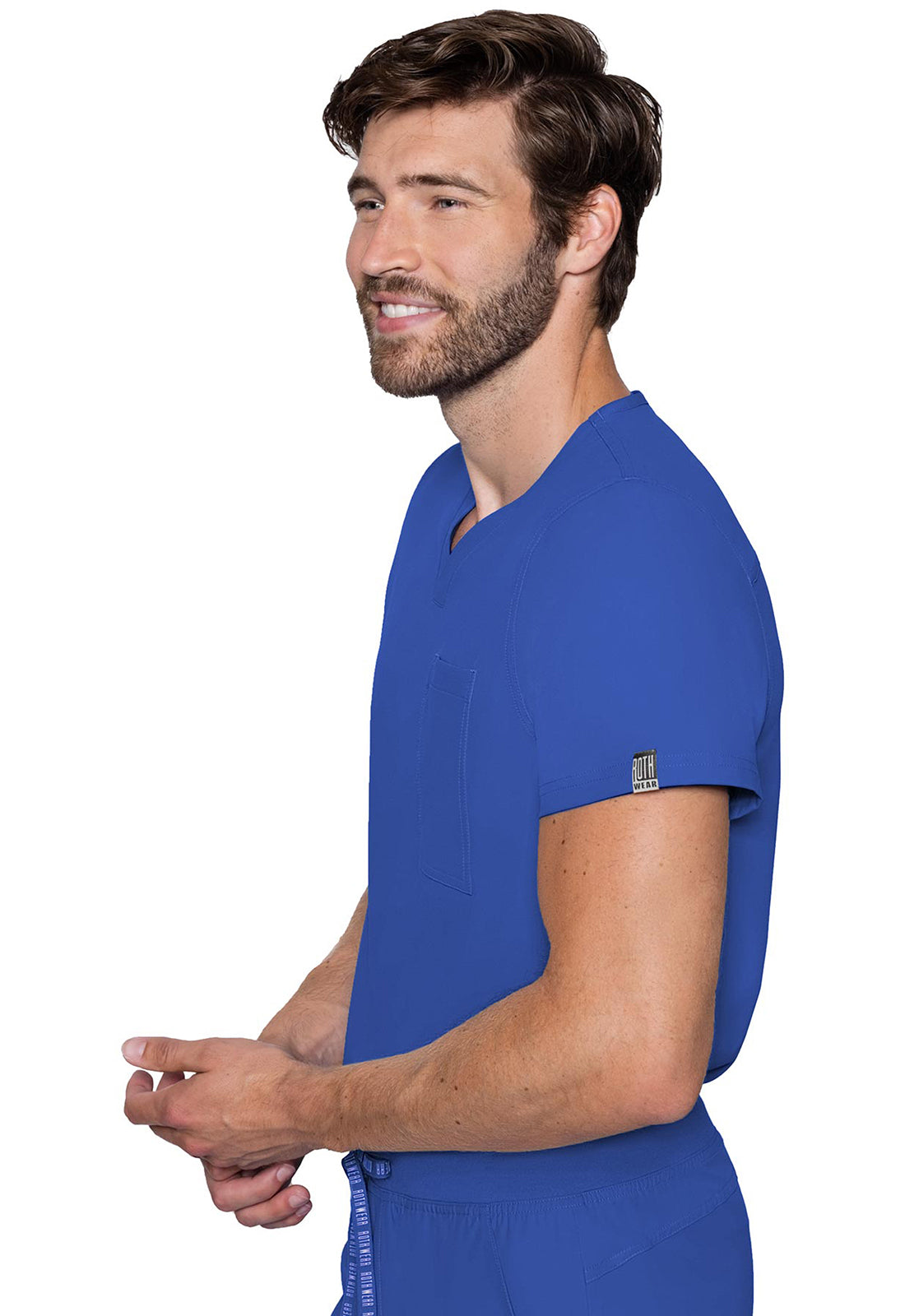 MedCouture Insight Men's Neck Scrub Top MC2478