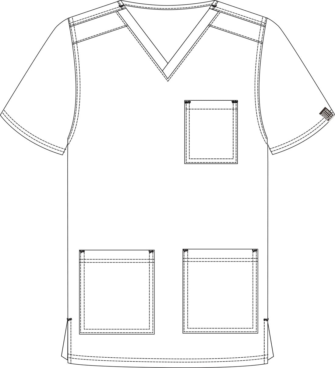 MedCouture Insight Men's 3 Pocket Scrub Top MC2486
