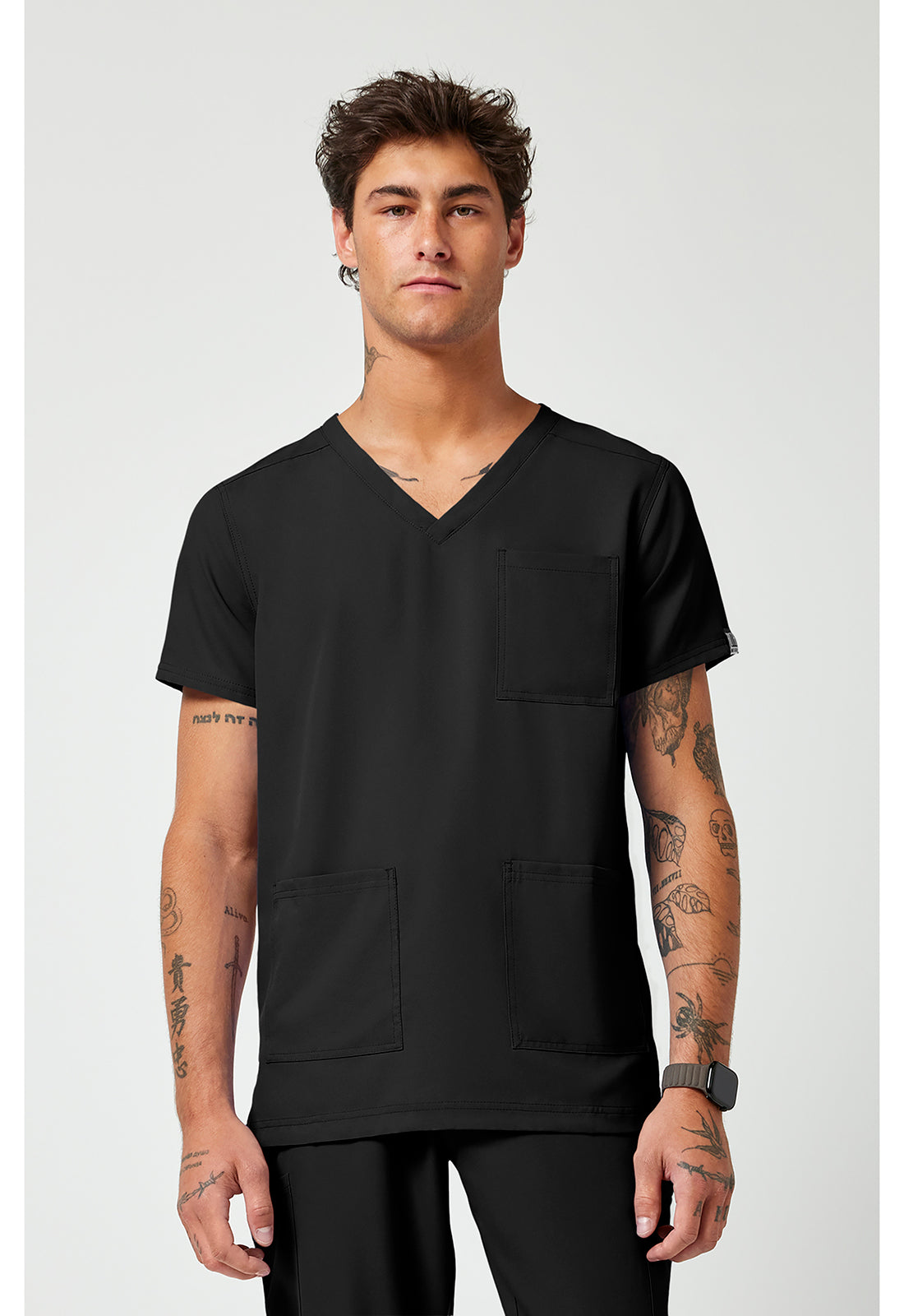 MedCouture Insight Men's 3 Pocket Scrub Top MC2486